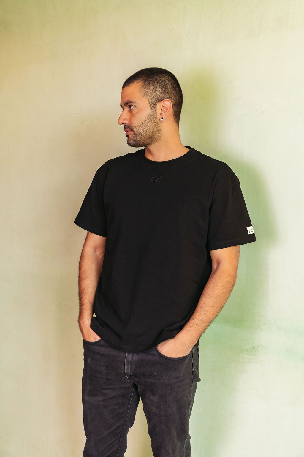 Camiseta Hombre Respiro Negra