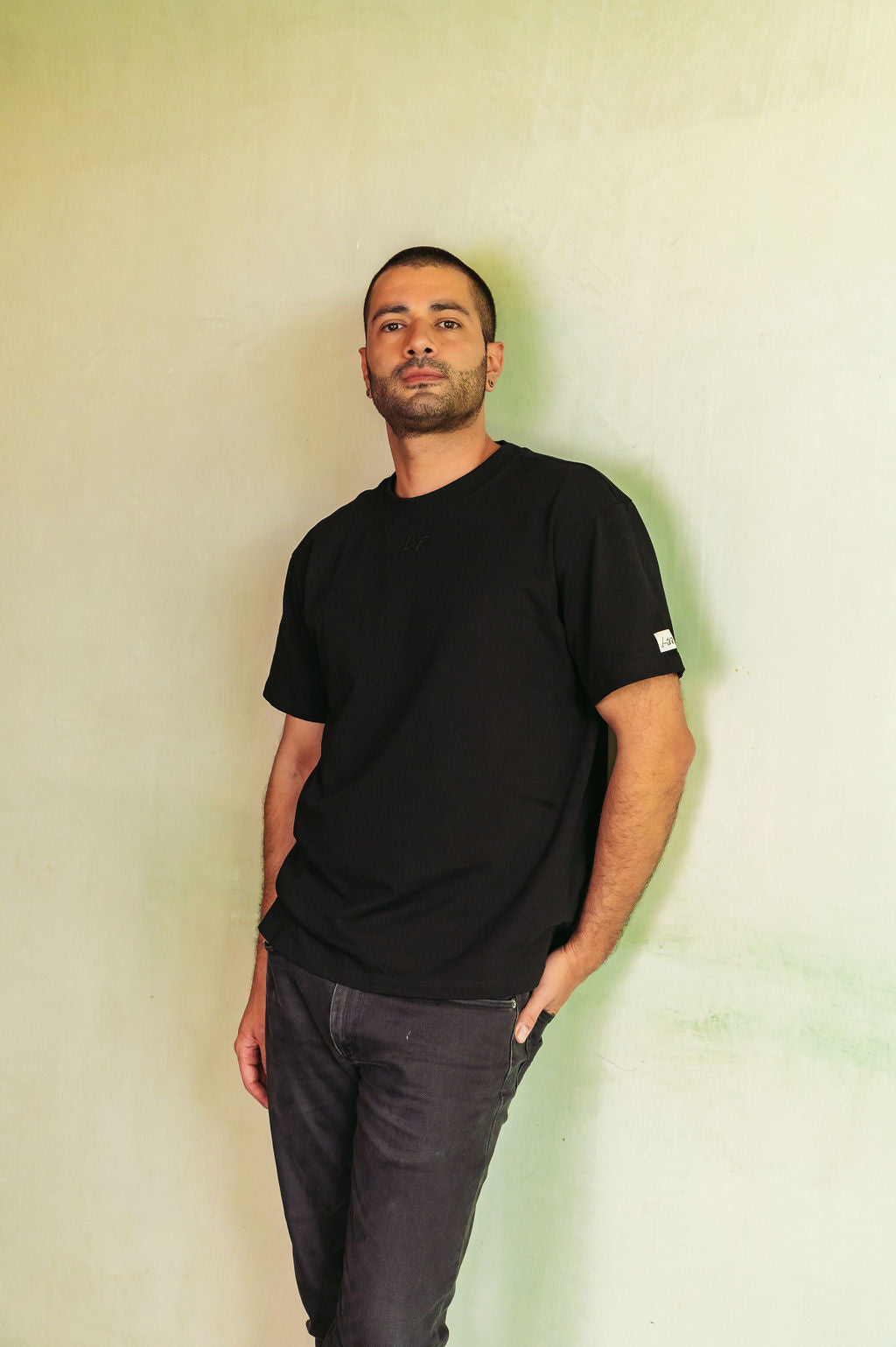Camiseta Hombre Respiro Negra