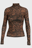Mesh Animal Print Café
